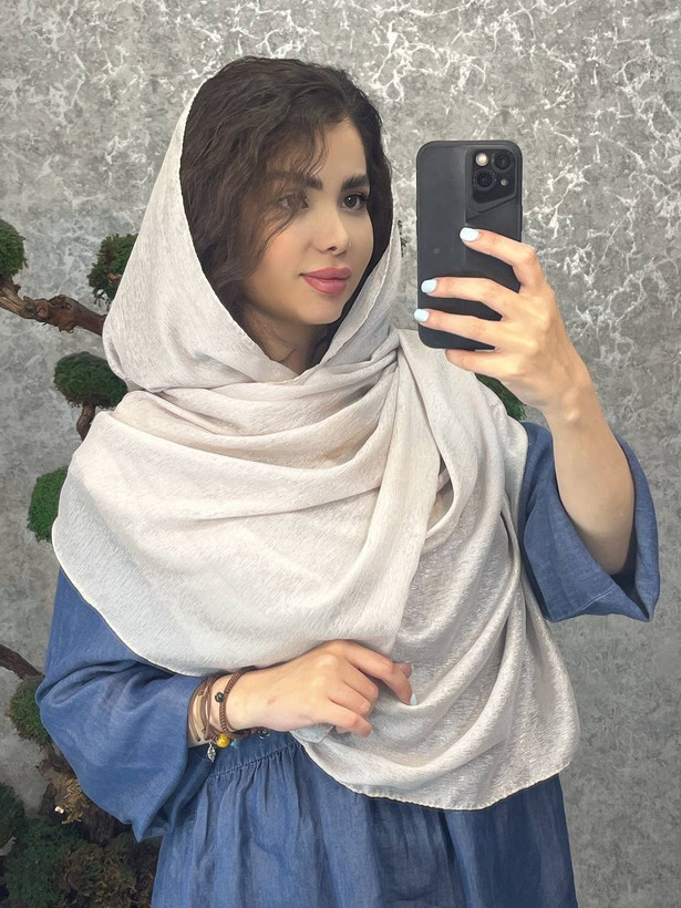 شال مجلسی ساده ابریشم پتوس