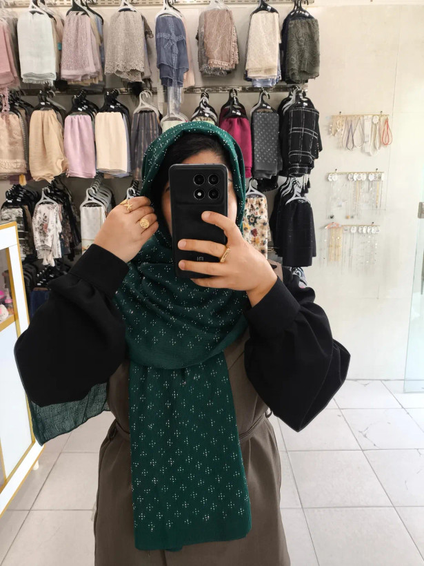 شال درختی درجه یک فول نگین ستاره ای مجلسی زنانه و دخترانه