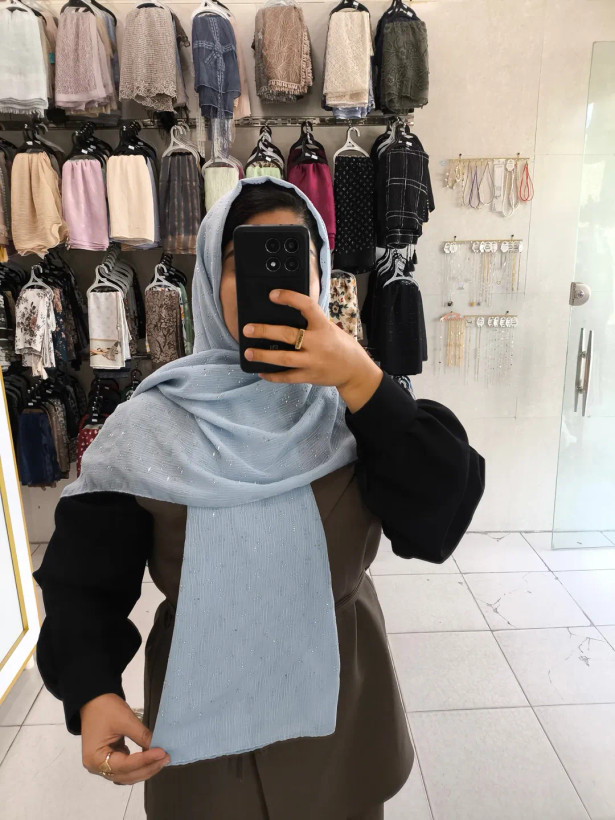 شال درختی درجه یک فول نگین ستاره ای مجلسی زنانه و دخترانه