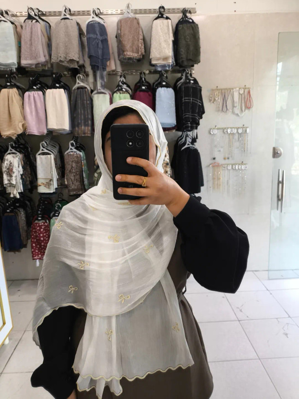 شال مجلسی ابریشم ژان ژان پاپیونی دور دالبر وارداتی زنانه و دخترانه