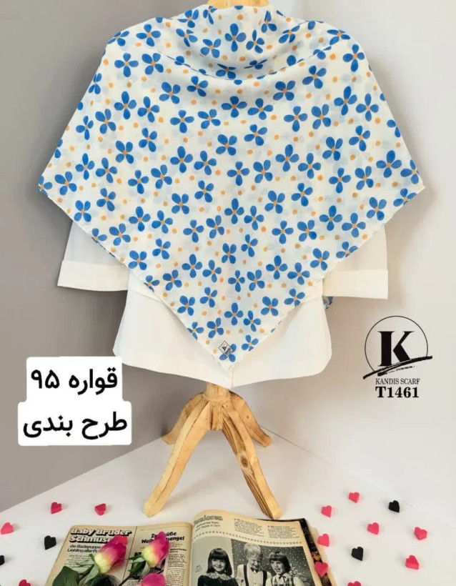 روسری نخ اسپان قواره ۱۲۰ چاپ دیجیتال زنانه و دخترانه