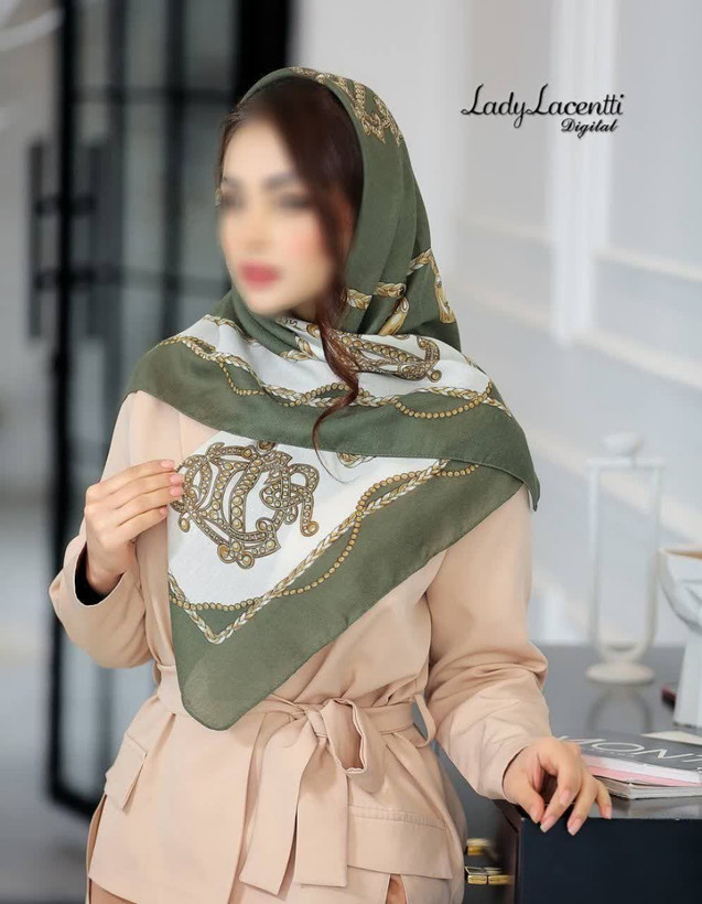 روسری قواره ۱۰۰ مجلسی طرحدار نخی(سیااسکارف)