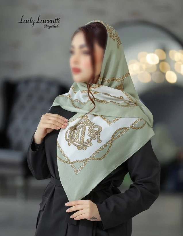 روسری قواره ۱۰۰ مجلسی طرحدار نخی(سیااسکارف)