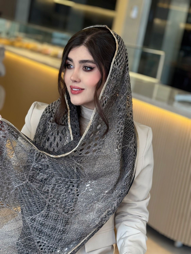 شال مجلسی وارداتی لوکس طرح سنگی زنانه و دخترانه