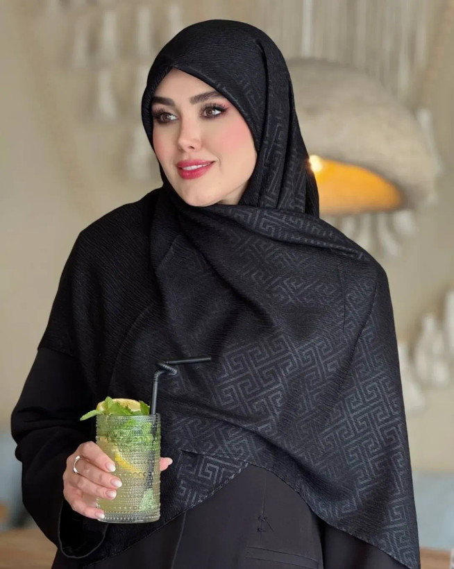 روسری قواره ۱۳۰ مشکی محرمی