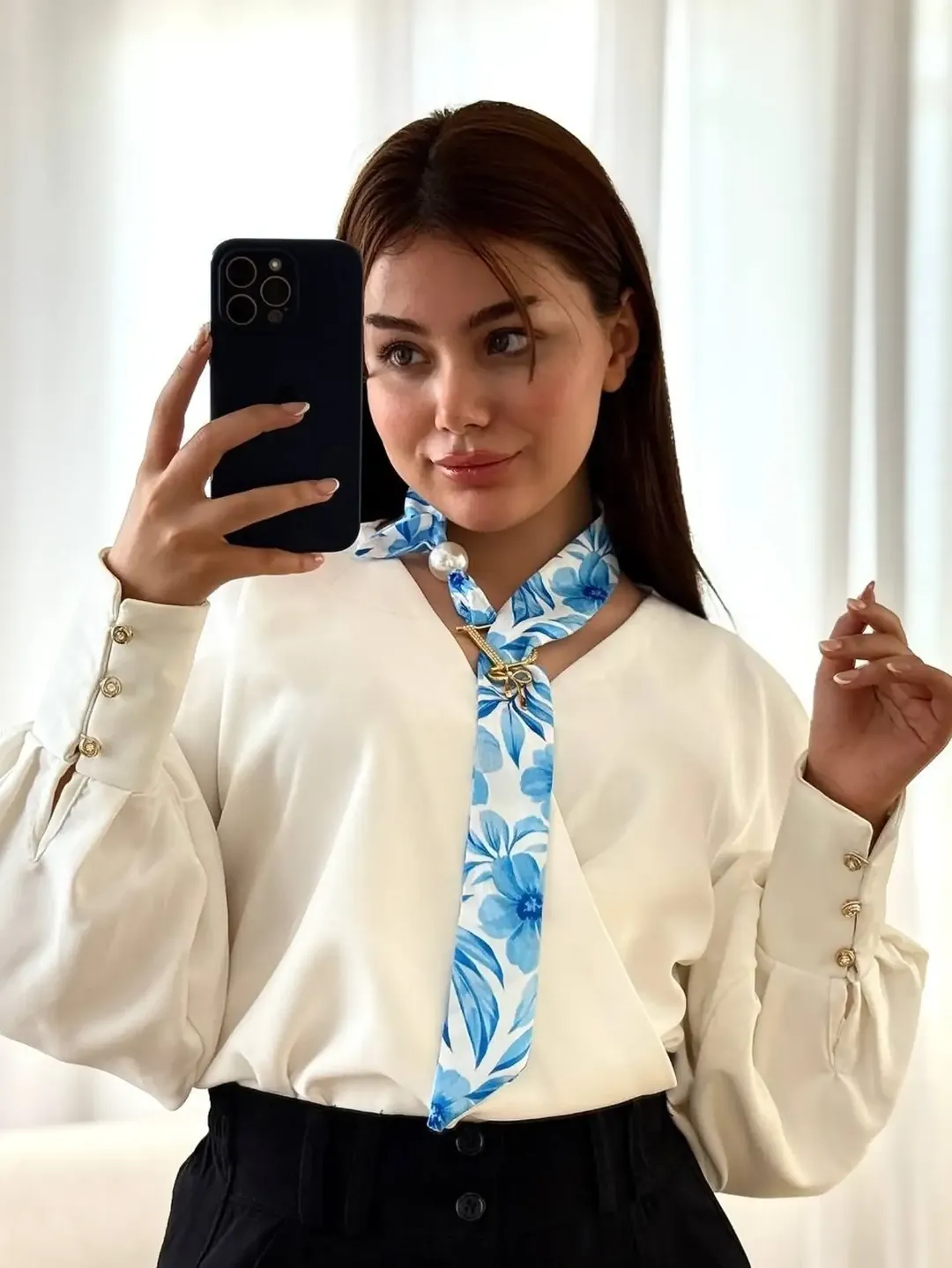 گردنبند پارچه ای کارتیر زنجیر رنگ ثابت