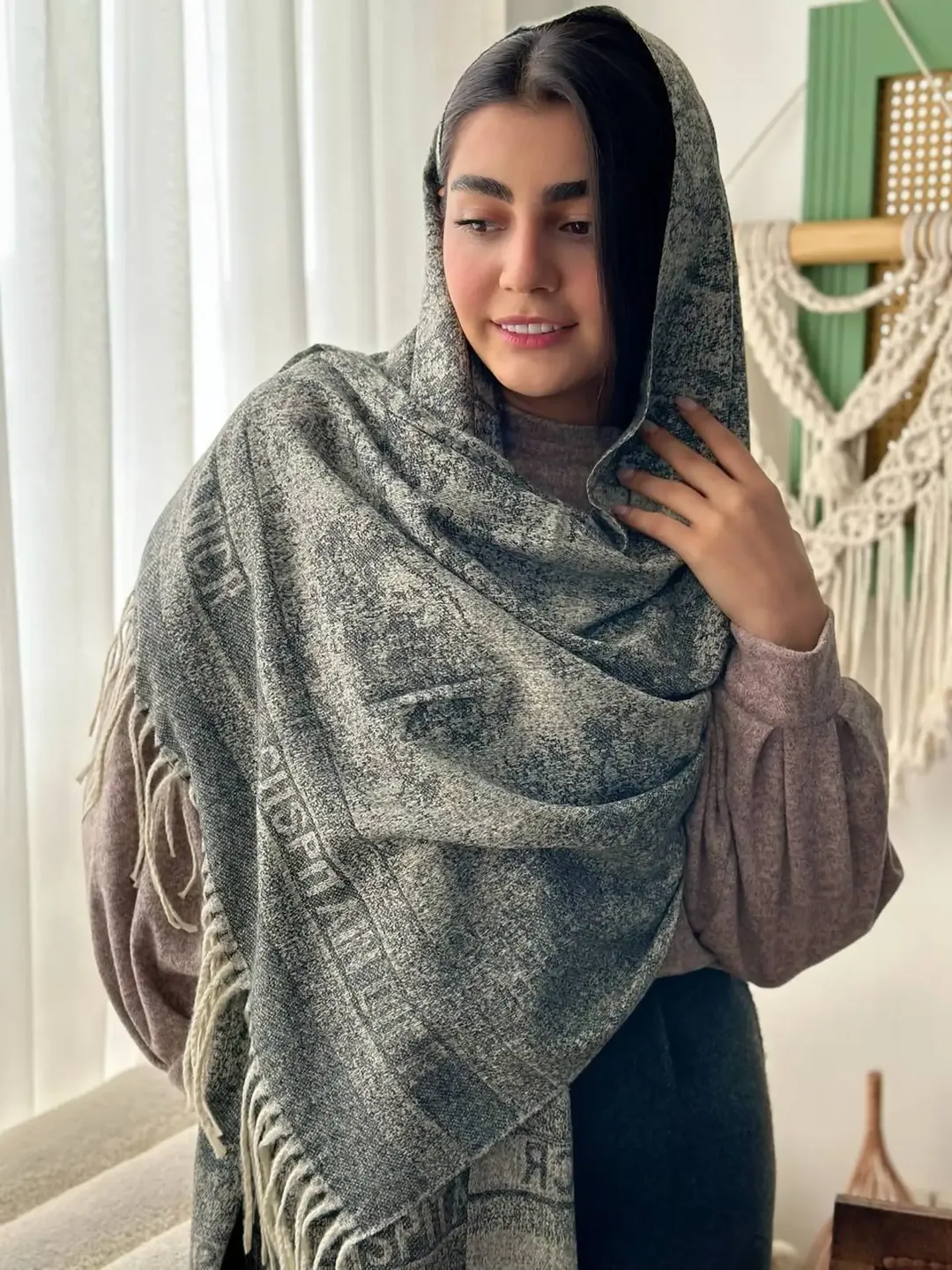 شال موهر طرح دیور جنگل